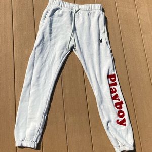 Vintage white Playboy Sweatpants with red logo